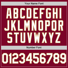 Load image into Gallery viewer, Custom Maroon White-Old Gold Authentic Throwback Baseball Jersey