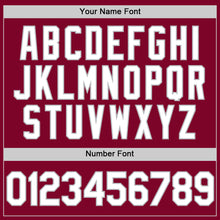 Load image into Gallery viewer, Custom Maroon White-Gray Authentic Throwback Baseball Jersey