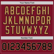 Load image into Gallery viewer, Custom Maroon Black-Old Gold Authentic Throwback Basketball Jersey