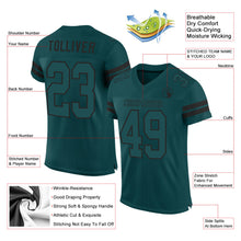 Load image into Gallery viewer, Custom Midnight Green Midnight Green-Black Mesh Authentic Football Jersey