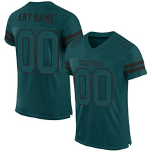 Load image into Gallery viewer, Custom Midnight Green Midnight Green-Black Mesh Authentic Football Jersey