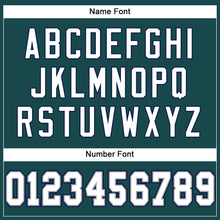 Load image into Gallery viewer, Custom Midnight Green White-Navy Mesh Authentic Football Jersey