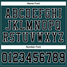 Load image into Gallery viewer, Custom Midnight Green Black-White Mesh Authentic Football Jersey