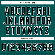 Load image into Gallery viewer, Custom Midnight Green Black-White Authentic Baseball Jersey