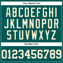 Load image into Gallery viewer, Custom Midnight Green Cream Authentic Baseball Jersey