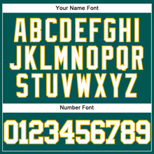 Load image into Gallery viewer, Custom Midnight Green White-Gold Authentic Baseball Jersey