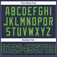 Load image into Gallery viewer, Custom Navy Navy-Neon Green Authentic Baseball Jersey