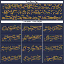 Load image into Gallery viewer, Custom Navy Navy-Old Gold Authentic Baseball Jersey