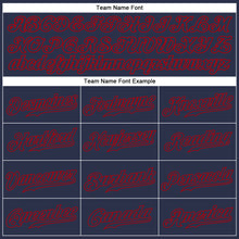 Load image into Gallery viewer, Custom Navy Navy-Red Authentic Baseball Jersey