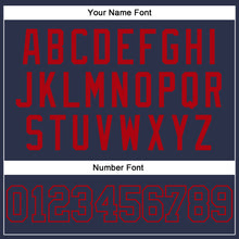 Load image into Gallery viewer, Custom Navy Navy-Red Authentic Baseball Jersey