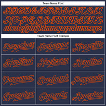Load image into Gallery viewer, Custom Navy Navy-Orange Authentic Baseball Jersey