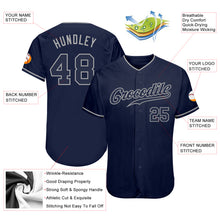 Load image into Gallery viewer, Custom Navy Navy-Gray Authentic Baseball Jersey