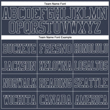 Load image into Gallery viewer, Custom Navy Navy-White Mesh Authentic Football Jersey