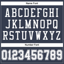 Load image into Gallery viewer, Custom Navy White-Gray Mesh Authentic Football Jersey