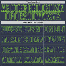 Load image into Gallery viewer, Custom Navy Navy-Neon Green Mesh Authentic Football Jersey