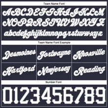 Load image into Gallery viewer, Custom Navy White Pinstripe White-Gray Authentic Basketball Shorts