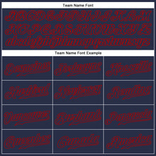 Load image into Gallery viewer, Custom Navy Navy-Red Authentic Sleeveless Baseball Jersey