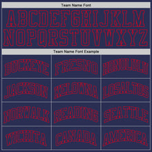 Load image into Gallery viewer, Custom Navy Navy-Red Authentic Throwback Basketball Jersey