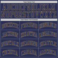 Load image into Gallery viewer, Custom Navy Navy-Old Gold Authentic Throwback Basketball Jersey