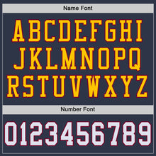 Load image into Gallery viewer, Custom Navy White-Maroon Mesh Authentic Throwback Football Jersey