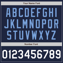 Load image into Gallery viewer, Custom Navy White-Light Blue Authentic Baseball Jersey