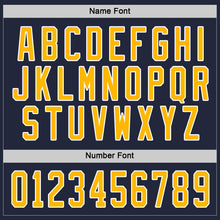 Load image into Gallery viewer, Custom Navy Gold-White Hockey Jersey