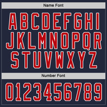 Load image into Gallery viewer, Custom Navy Red-White Hockey Jersey