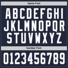 Load image into Gallery viewer, Custom Navy White-Gray Hockey Jersey