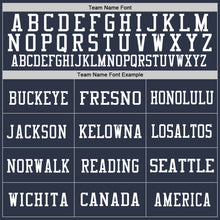 Load image into Gallery viewer, Custom Navy White Mesh Authentic Football Jersey