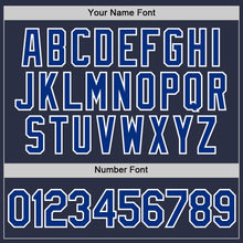 Load image into Gallery viewer, Custom Navy Royal-White Performance T-Shirt