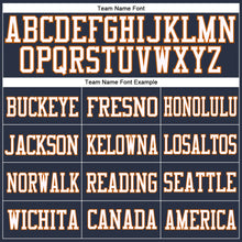 Load image into Gallery viewer, Custom Navy Texas Orange-White Mesh Authentic Football Jersey