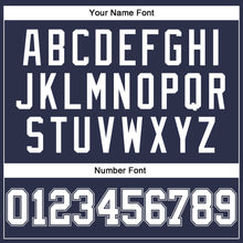 Load image into Gallery viewer, Custom Navy White Navy-Gray Authentic Throwback Basketball Jersey