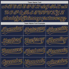 Load image into Gallery viewer, Custom Navy Navy-Old Gold Authentic Baseball Jersey