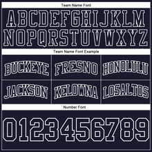 Load image into Gallery viewer, Custom Navy Navy-White Authentic Throwback Basketball Shorts