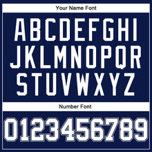 Load image into Gallery viewer, Custom Navy White Pinstripe White-Gray Authentic Basketball Jersey