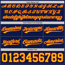 Load image into Gallery viewer, Custom Navy Gold-Red Authentic Throwback Basketball Shorts