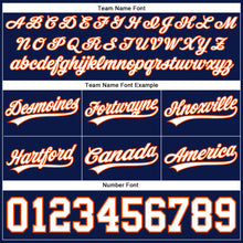 Load image into Gallery viewer, Custom Navy White-Orange Authentic Basketball Shorts