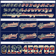 Load image into Gallery viewer, Custom Navy Vintage USA Flag Maroon-Cream Authentic Basketball Shorts