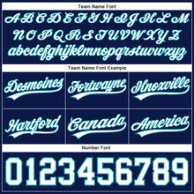 Load image into Gallery viewer, Custom Navy White-Teal Authentic Basketball Shorts