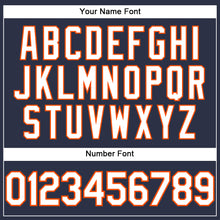 Load image into Gallery viewer, Custom Navy White-Orange Performance T-Shirt
