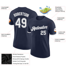 Load image into Gallery viewer, Custom Navy White-Gray Performance T-Shirt