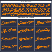 Load image into Gallery viewer, Custom Navy Bay Orange Performance T-Shirt