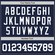 Load image into Gallery viewer, Custom Navy White Authentic Baseball Jersey