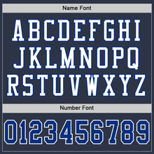 Load image into Gallery viewer, Custom Navy Royal-White Mesh Authentic Football Jersey