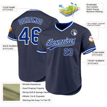 Load image into Gallery viewer, Custom Navy Royal-White Authentic Throwback Baseball Jersey