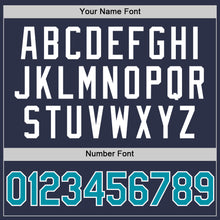 Load image into Gallery viewer, Custom Navy Teal-White Authentic Throwback Baseball Jersey