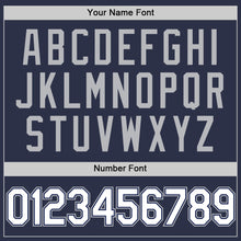 Load image into Gallery viewer, Custom Navy White-Gray Authentic Throwback Baseball Jersey