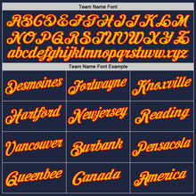 Load image into Gallery viewer, Custom Navy Red-Gold Authentic Throwback Basketball Jersey