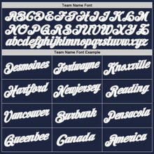 Load image into Gallery viewer, Custom Navy White-Gray Authentic Throwback Basketball Jersey