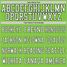 Load image into Gallery viewer, Custom Neon Green White-Black Mesh Authentic Football Jersey